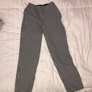 Black and white checkered pants